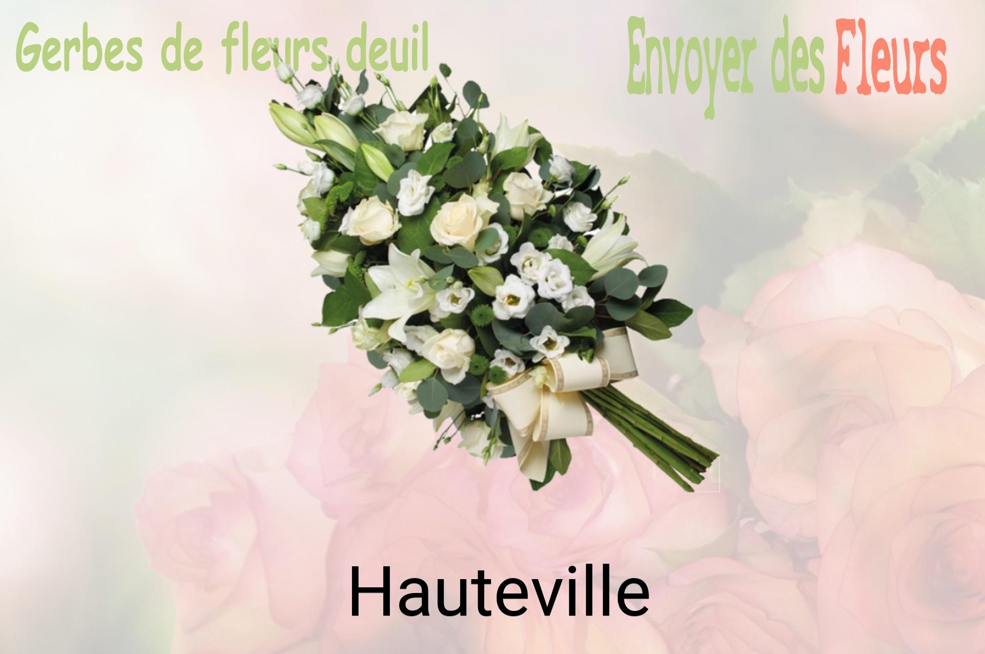 Gerbe de fleurs de deuil livrée à Hauteville